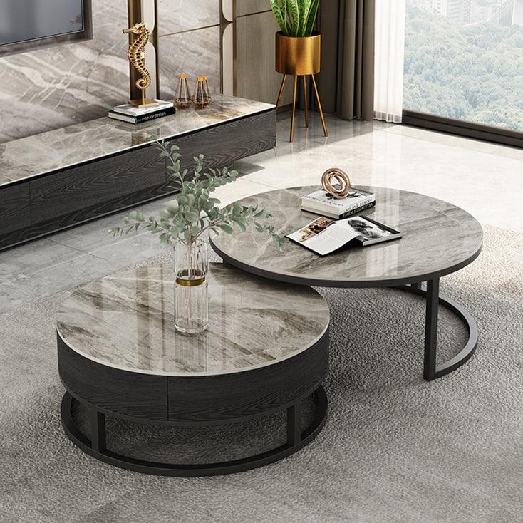 在庫品】ネストテーブル セラミック天板完成品2点セット yz-822