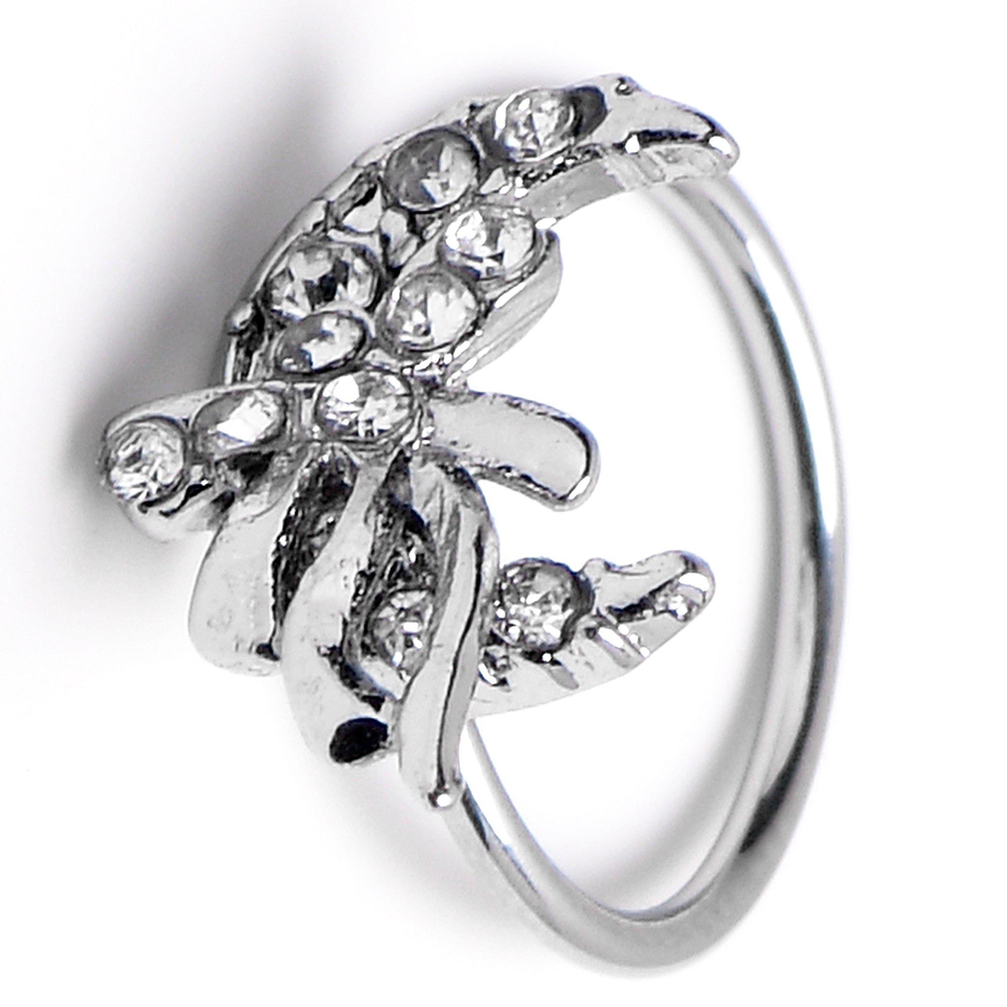 20G 5/16 Jeweled Paradise Conch Hoop Cartilage Helix Hoop Earring