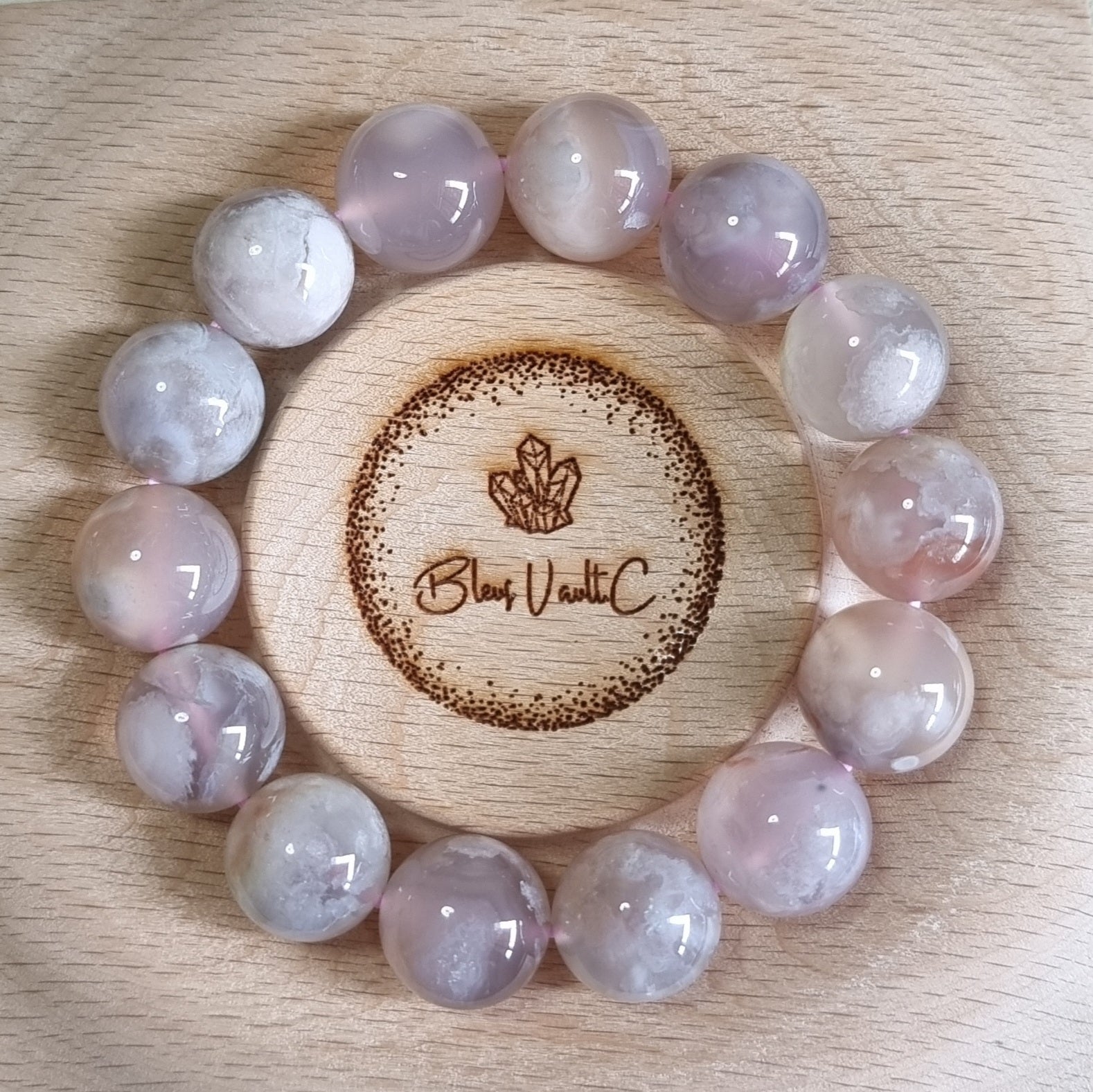 Cherry Blossom Agate Sakura Pinky Purple (High Grade) 16mm 樱花