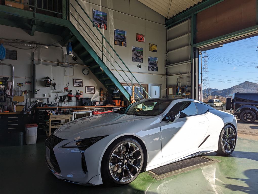 レクサスLC500 ブレーキカスタマイズ(キャリパー塗装+ロータードリスリ