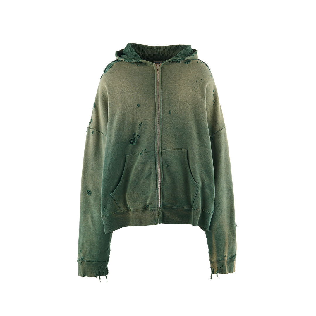 Saint Mxxxxxx (セントマイケル) HOODIE DBL-FC ZIP GREEN SM-YS1-0000
