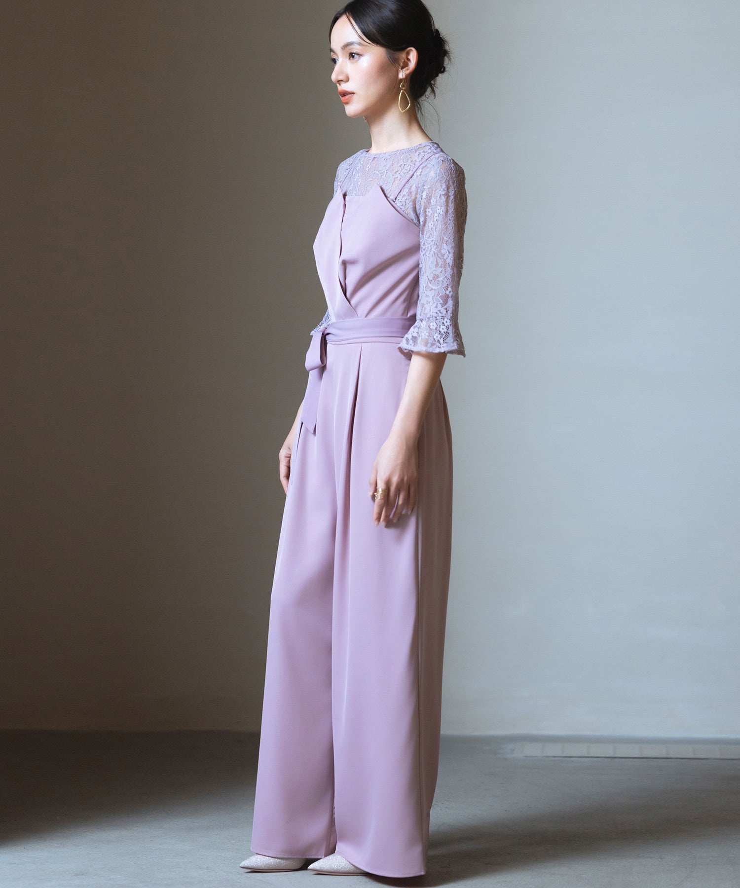 レースブラウス ジャンプスーツ セットアップ パンツドレス パーティー