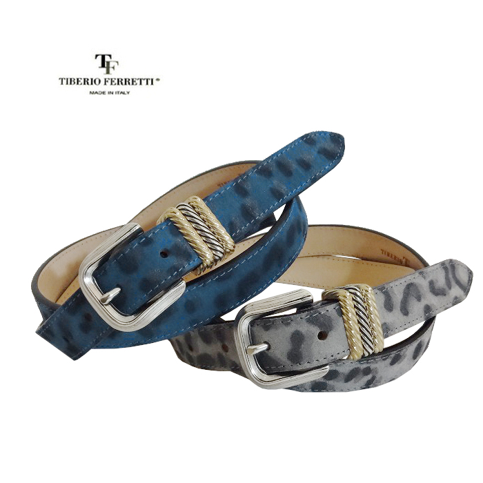 TIBERIO FERRETTI ティベリオ フェレッティ 3連サルカン レオパード柄
