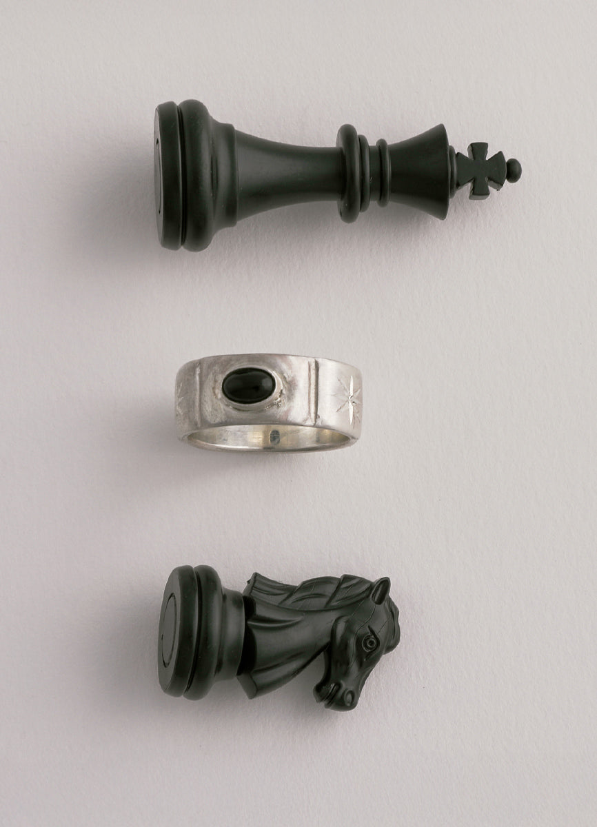 オニキスストーンリング (SV.BK) Huk – whoseA ONLINE STORE