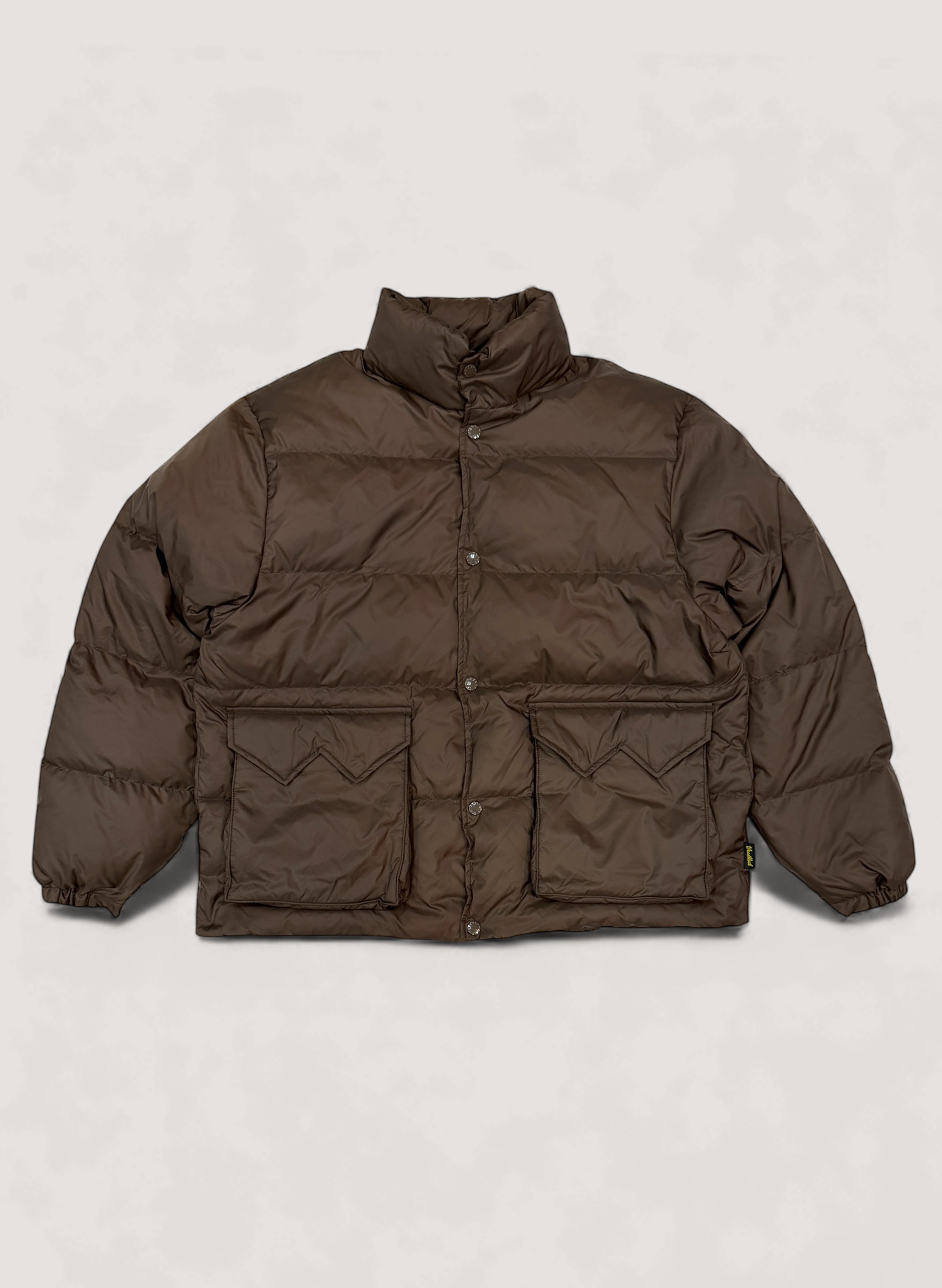 WOODBLOCK W FLAP DOWN JACKET BROWN (WB-25AW-014)
