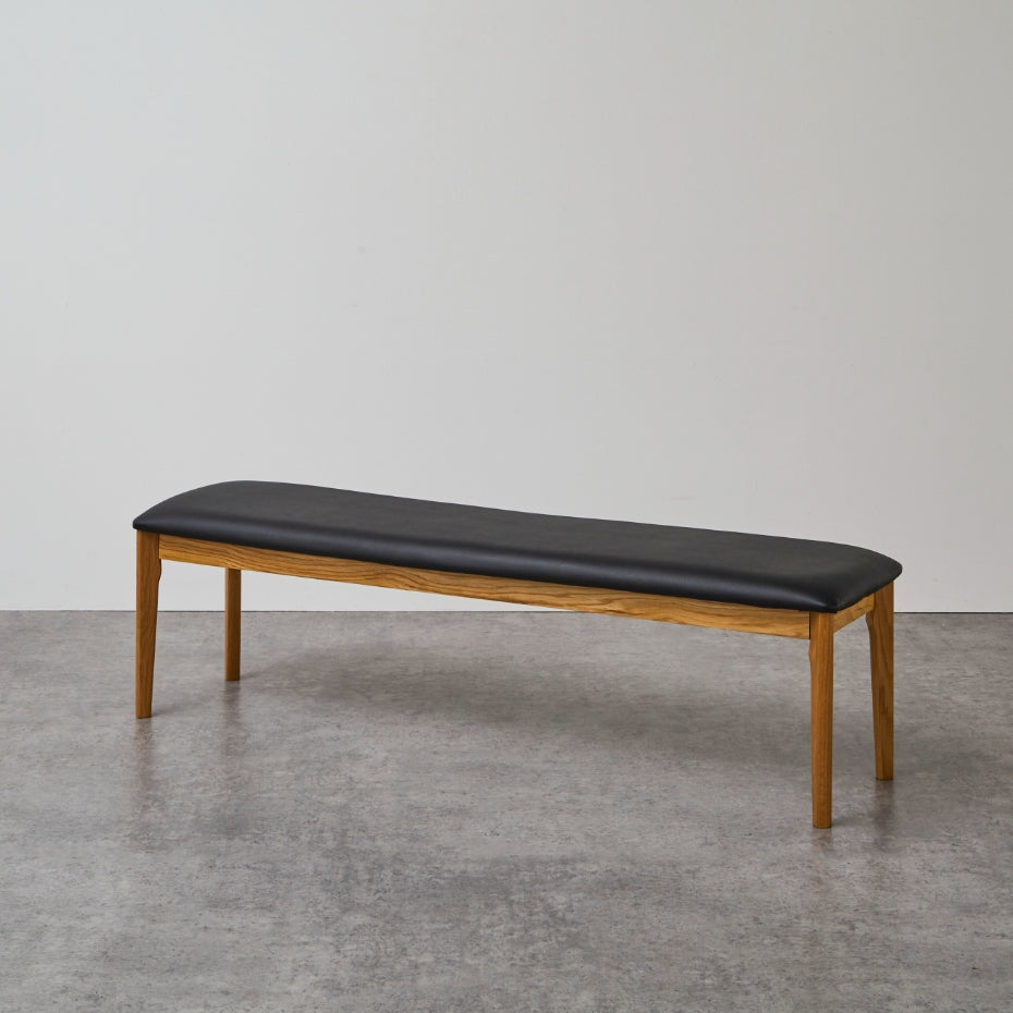 ホワイトオーク無垢材 ダイニングベンチ アヴェ 選べる3タイプ (幅