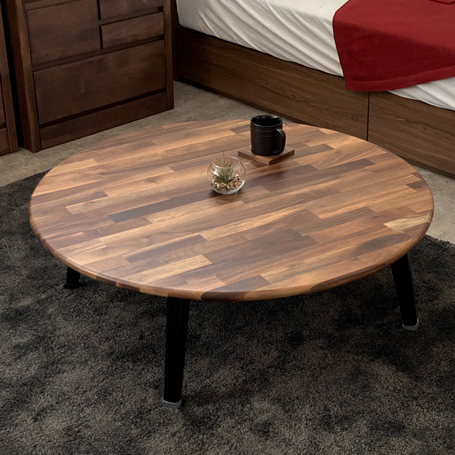 ちゃぶ台 丸型 ウォールナット オーク 無垢材 オヴァル – Wooden JAPAN