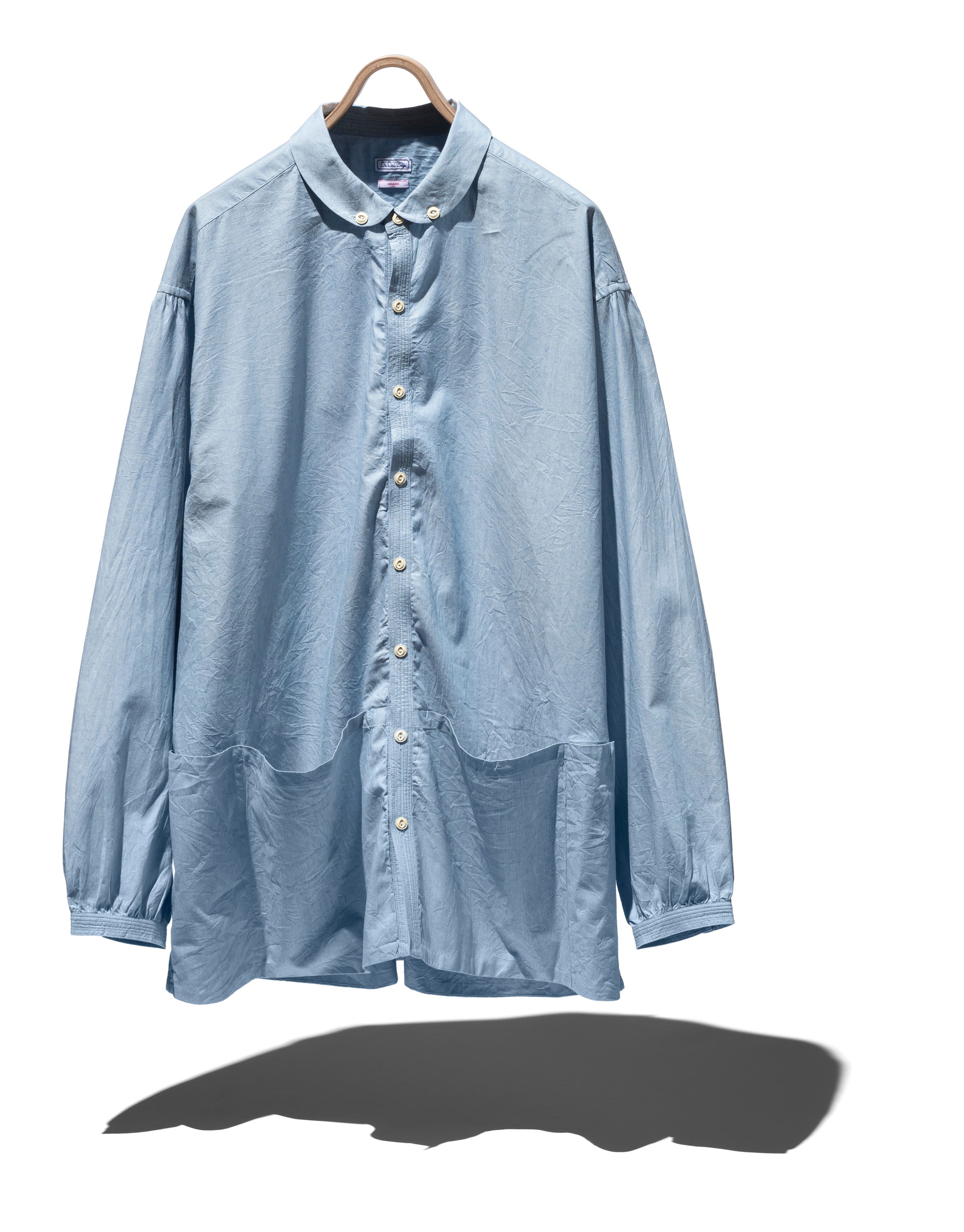 MULTI-POCKET SAX BLUE SHIRT – WORDS, SOUNDS, COLORS & SHAPES JAPAN