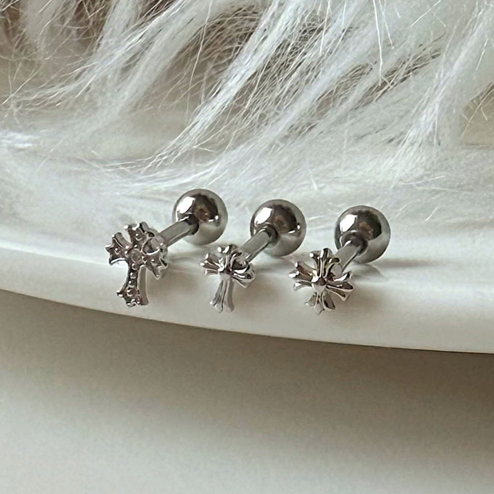 サージカル]クロス モチーフ ピアス (3color) 16G ゴシックク ボディ