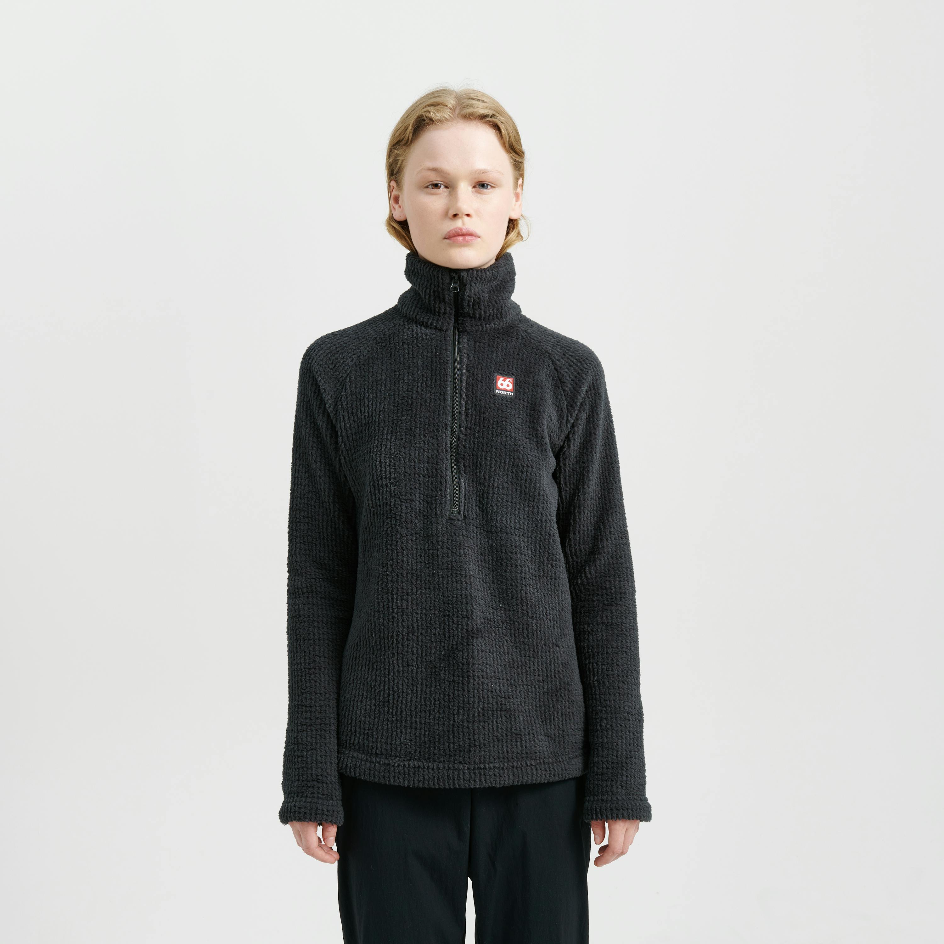Women - Women's Hrannar Zip Neck - Obsidian – 66°North