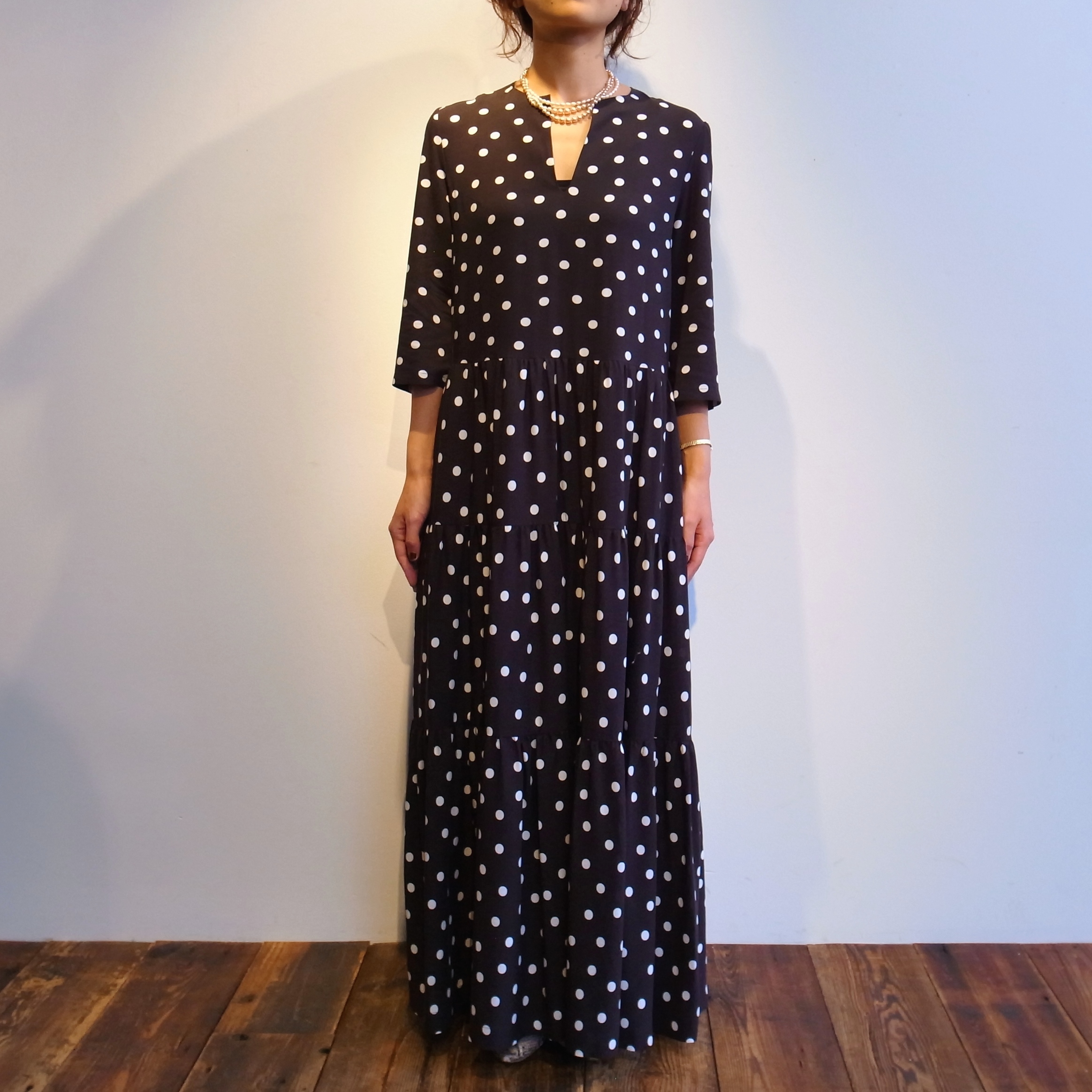 SINME ドットロングワンピース | 1F Store