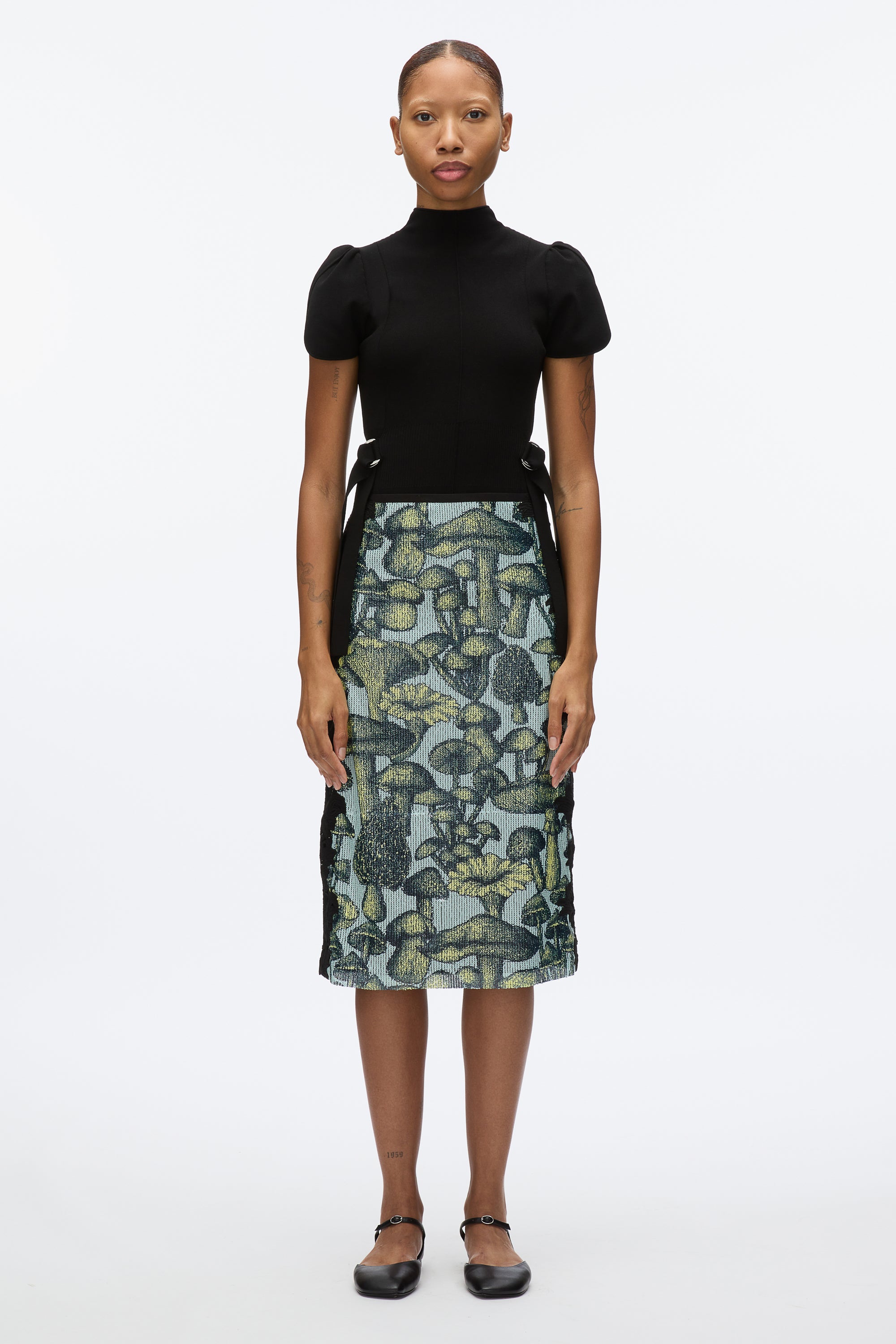Ethereal Mushroom Sequin Slip Skirt with Lace – 3.1 Phillip Lim