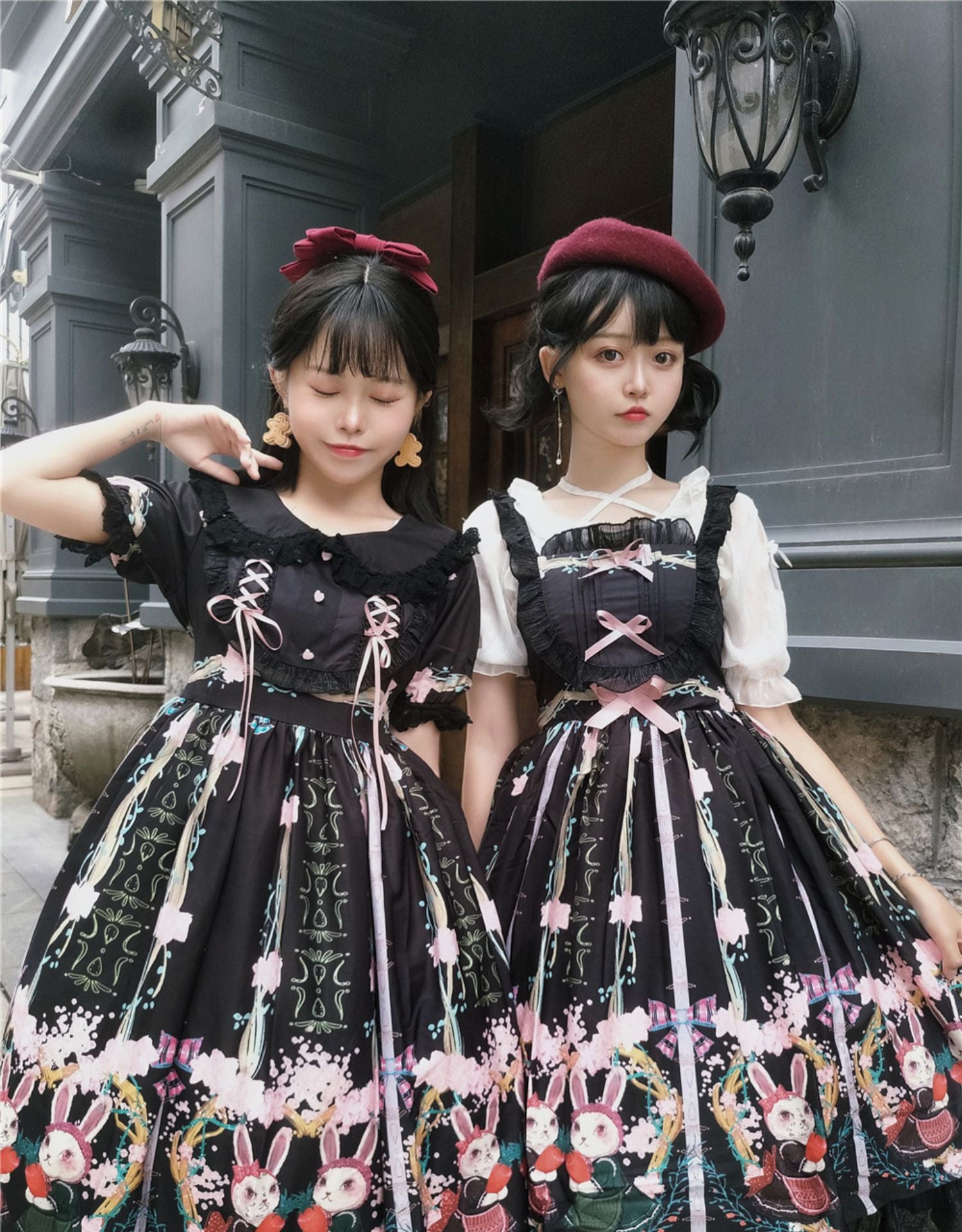 Picnic Bunny Girl - Plus Size Lolita JSK Short Sleeve OP Dress