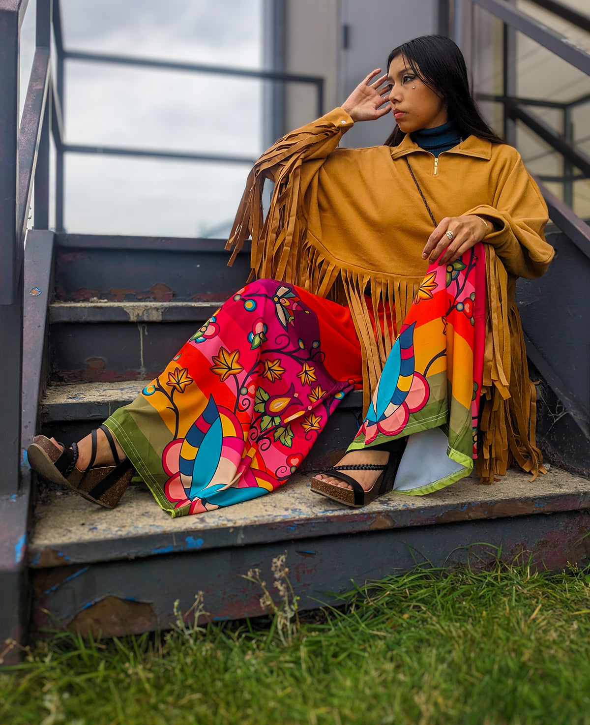 andequal waist ribbon design pants Sサイズ Twilight Grove Ribbon