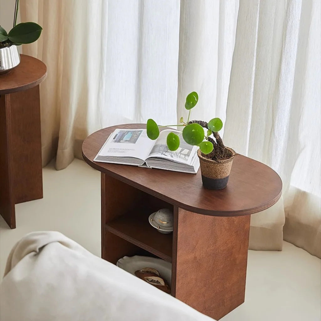 クラシックディスプレイミニテーブル｜おしゃれ収納付きサイドテーブル