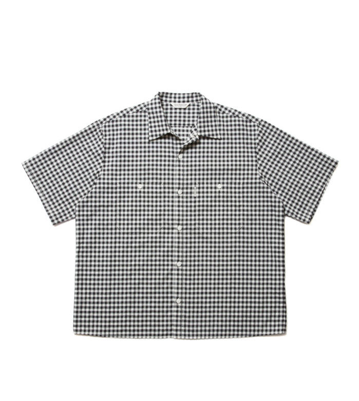 COOTIE / Dobby Gingaham Check S/S Work Shirt - 80 -HACHIMARU-