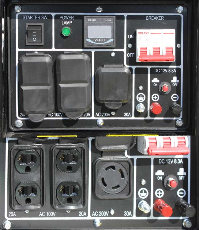 最大7500W 大型発電機】ガソリン発電機 ITO-7000W 三相200V/100V