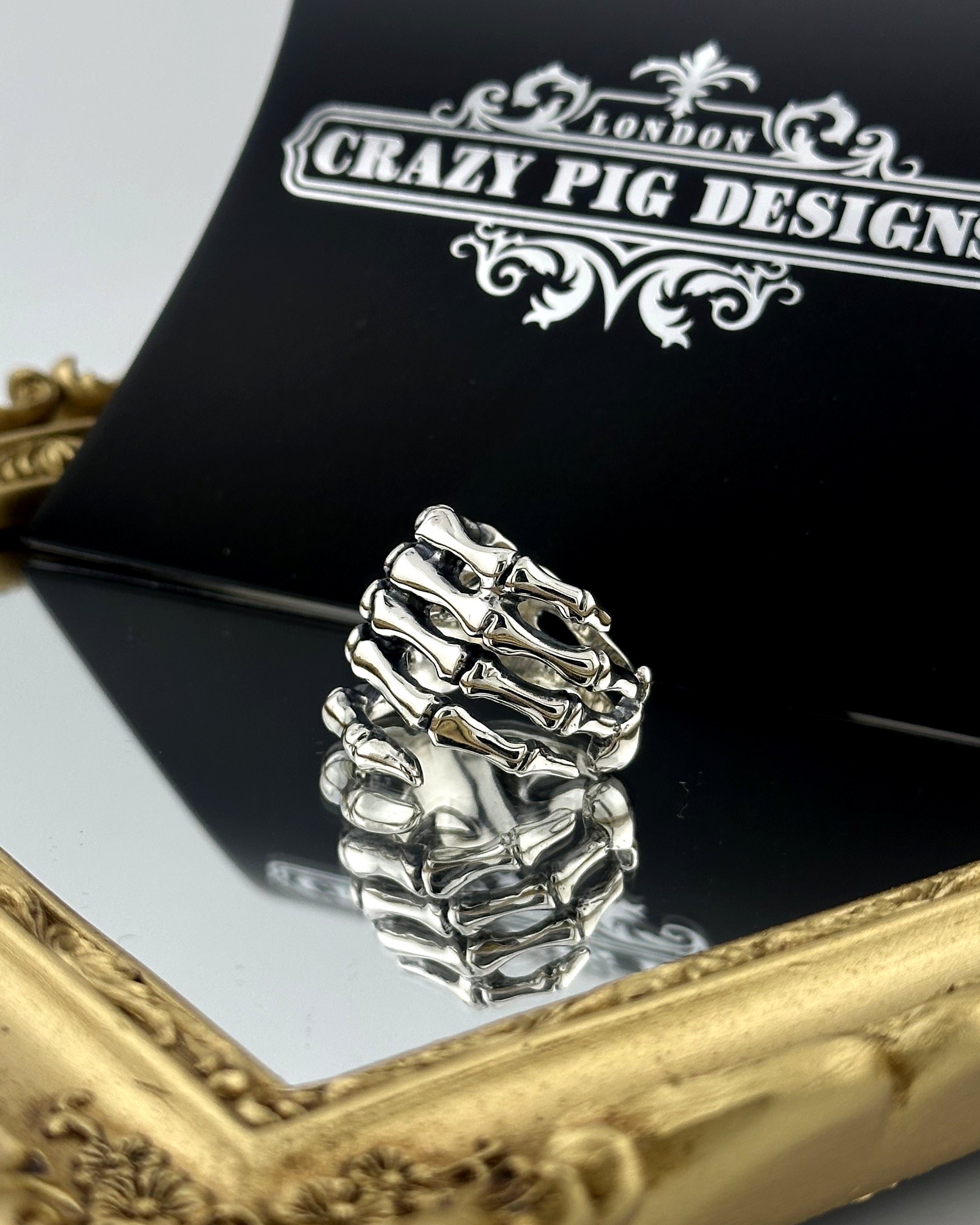 CRAZY PIG DESIGNS クレイジーピッグデザインズ】NO.12 Bone Hand Ring