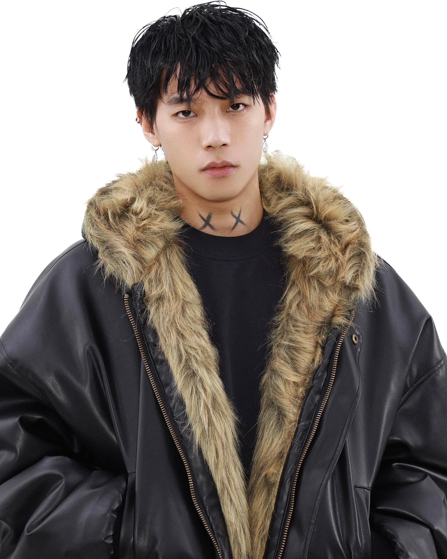 一部Fast Drop Item Reversible Fur Leather Bomber Jacket – Ninety-nine