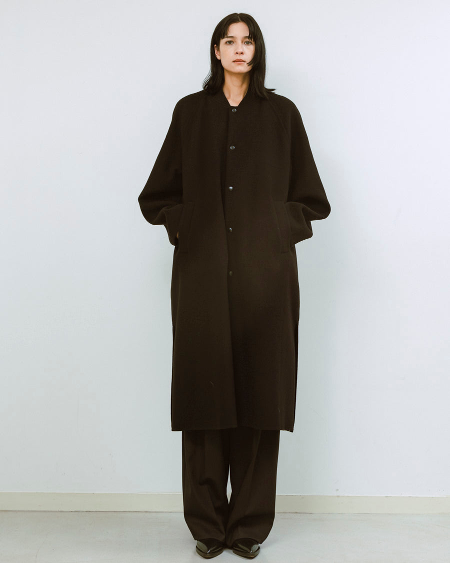 Wool melton double face rever stadium coat – 08sircus