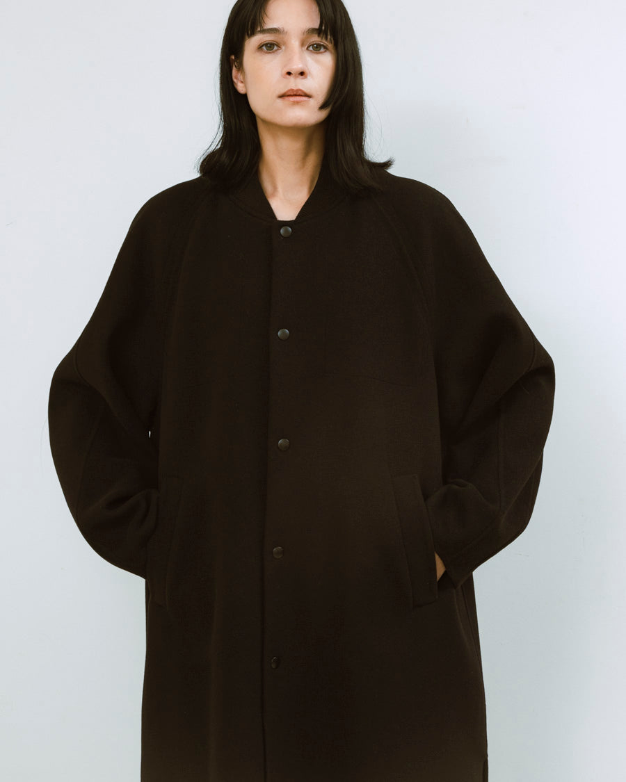 Wool melton double face rever stadium coat – 08sircus