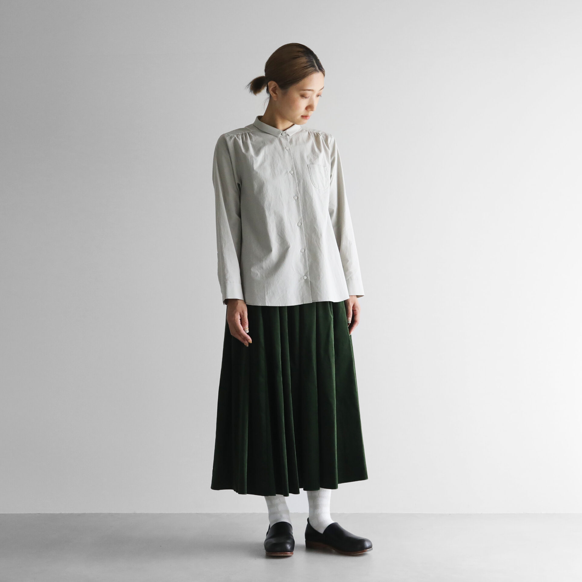 みじんコールロングスカート U402をリリースしました／ – HUIS | 遠州織物