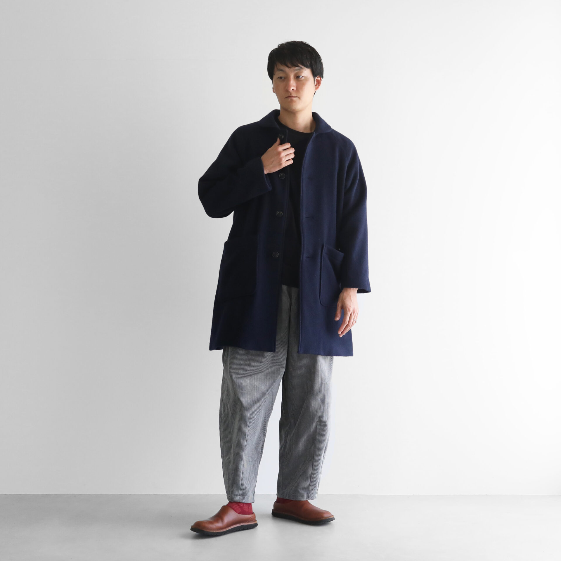 HUIS×尾州”縮絨ウールフランネルミドルコート 316をリリースしました