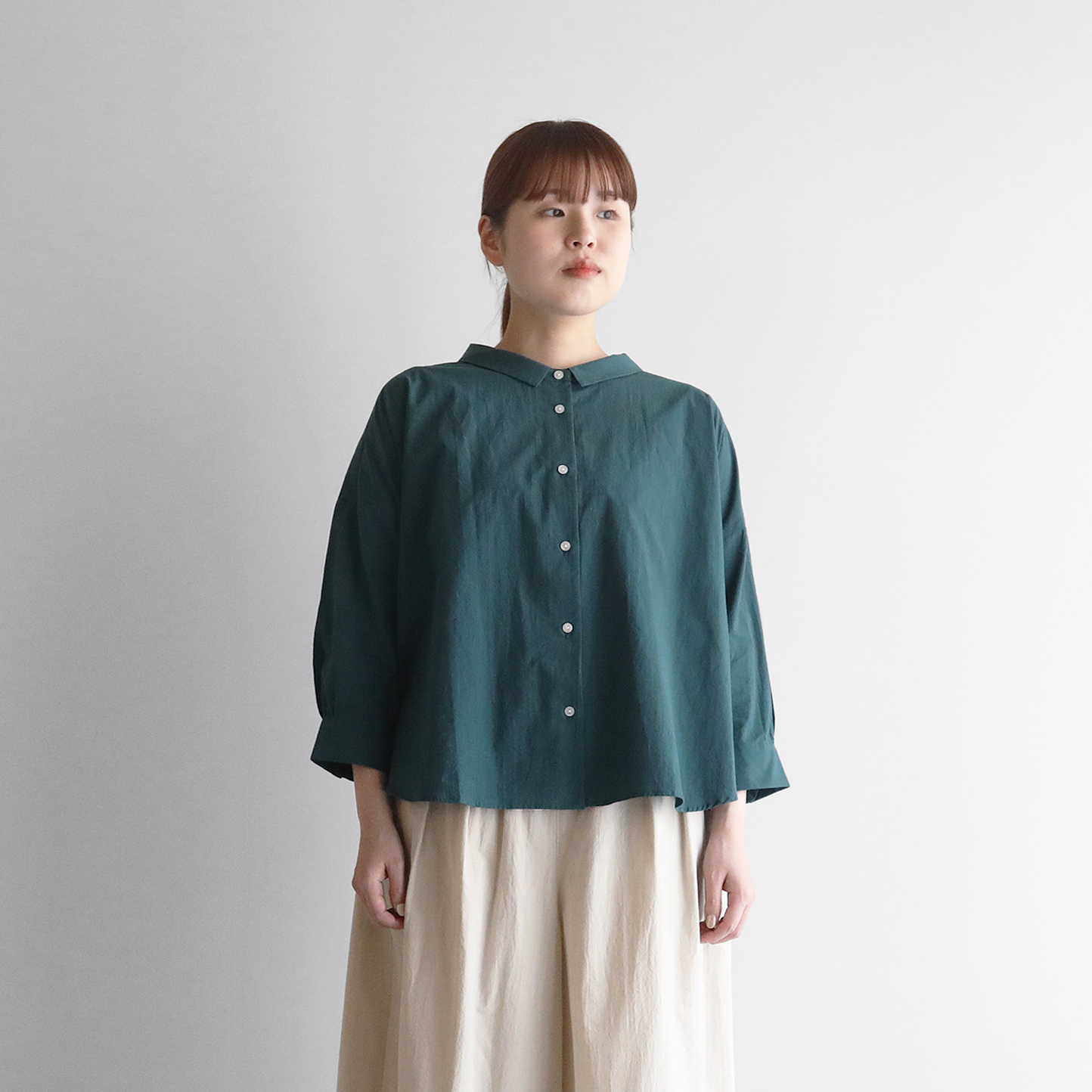 8分袖コードレーンワイドブラウス U108をリリースしました／ – HUIS
