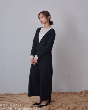 147_ichi_yon_nana】Vネックイージージャンプスーツ｜低身長さん必見