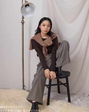 147_ichi_yon_nana】クロシェットニットカーディガン｜小柄女性向け