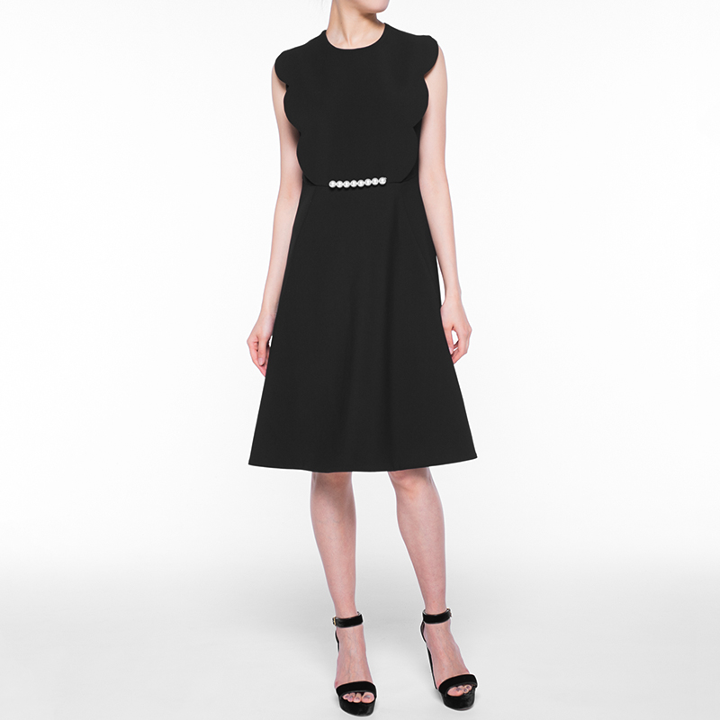 YOKOCHAN（ヨーコチャン）スカラップパールフレアドレス-ドレス