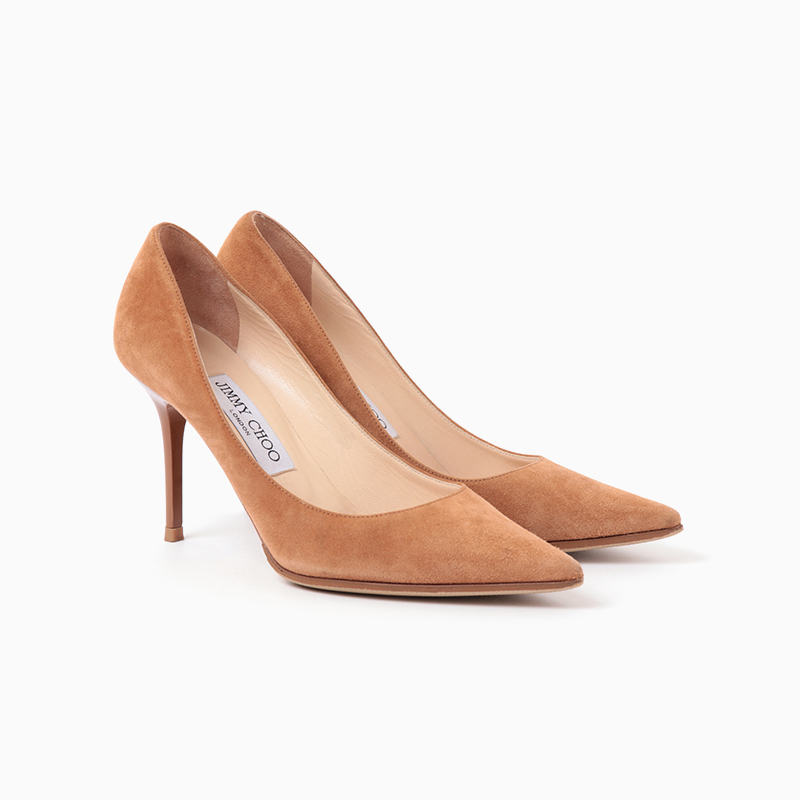 JIMMY CHOO（ジミー チュウ）スエード生地ポインテッドトゥパンプス