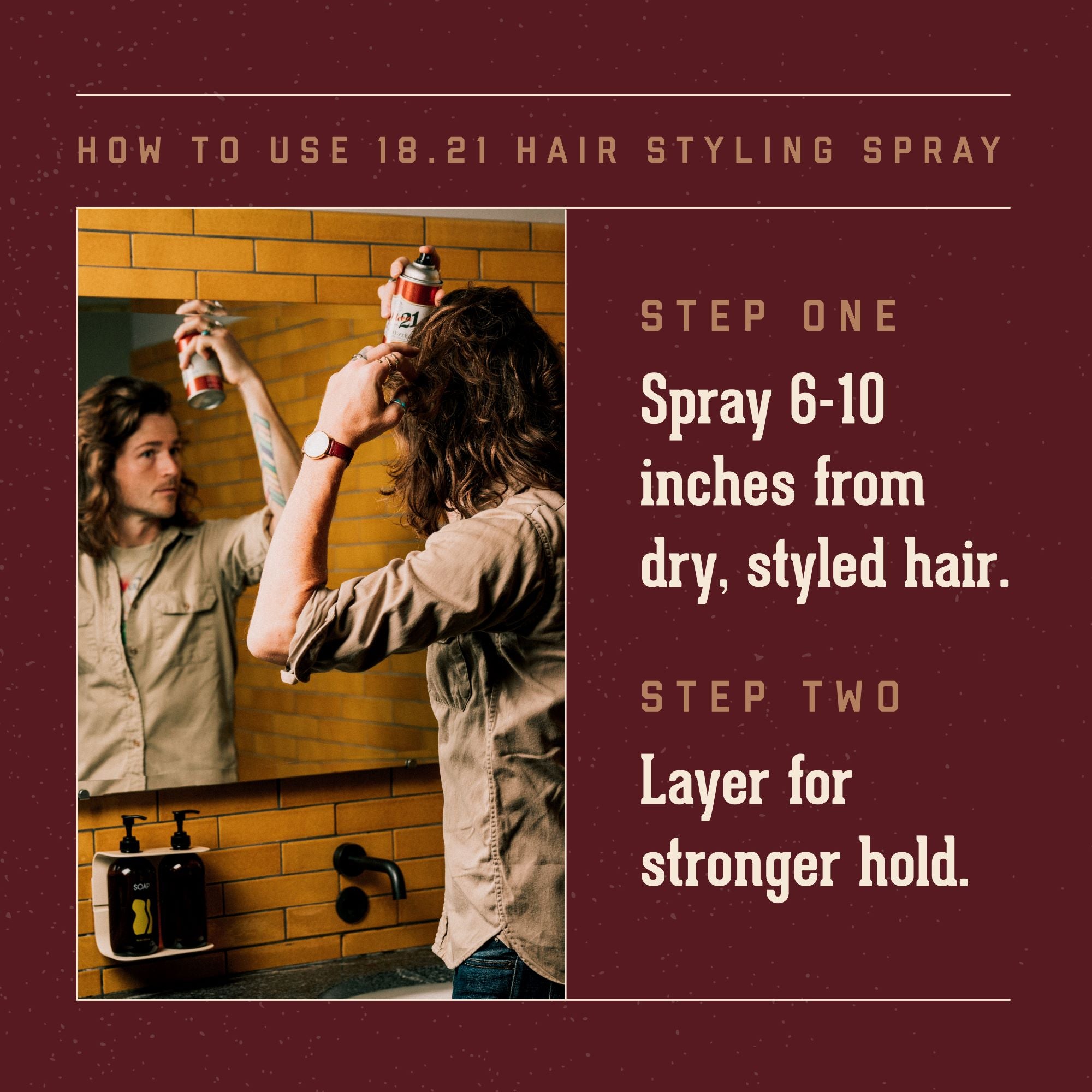 Hair Spray for Men - 18.21 Man Made Premium Hairspray