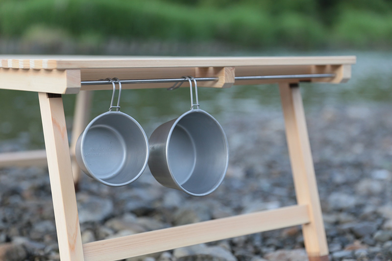 2つ折りウッドテーブル KUROSON370F / 400Fの通販｜【196】ひのき