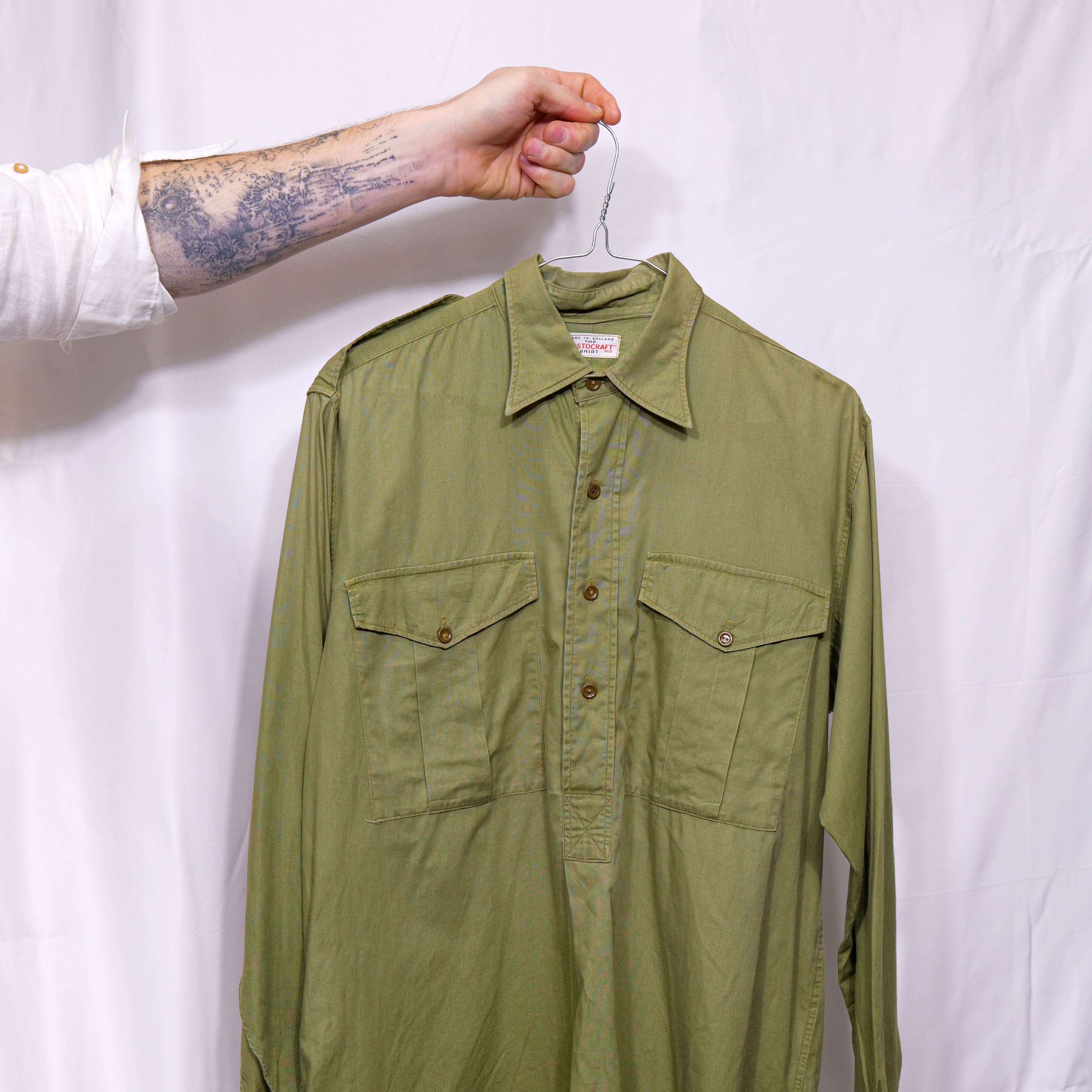 British Army 1940s Cotton Officers Shirt – 19UJMILITARIA