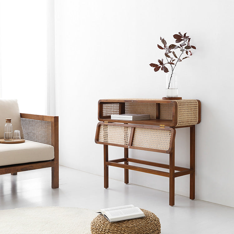 CESBON 収納付きラタンコンソールテーブル – 1acspaces