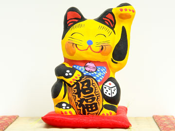 春日部張子人形 張子の招き猫 3号