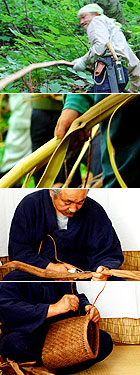 国産の山葡萄蔓かごバッグ