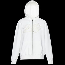 FUAX LEATHER PATCH FULL ZIP HOODIE | HOODIE | 24karats OFFICIAL