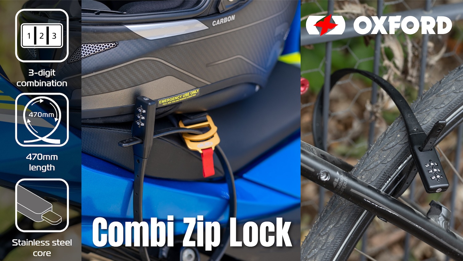 ケーブルタイをロックにしちゃいました！ヘルメットを簡単にロック