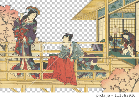 浮世絵 偐紫田舎源氏のイラスト素材 [113565910] - PIXTA