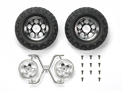 OP.1554 ロックブロックタイヤ&2ピース5本スポークホイール （CC-01