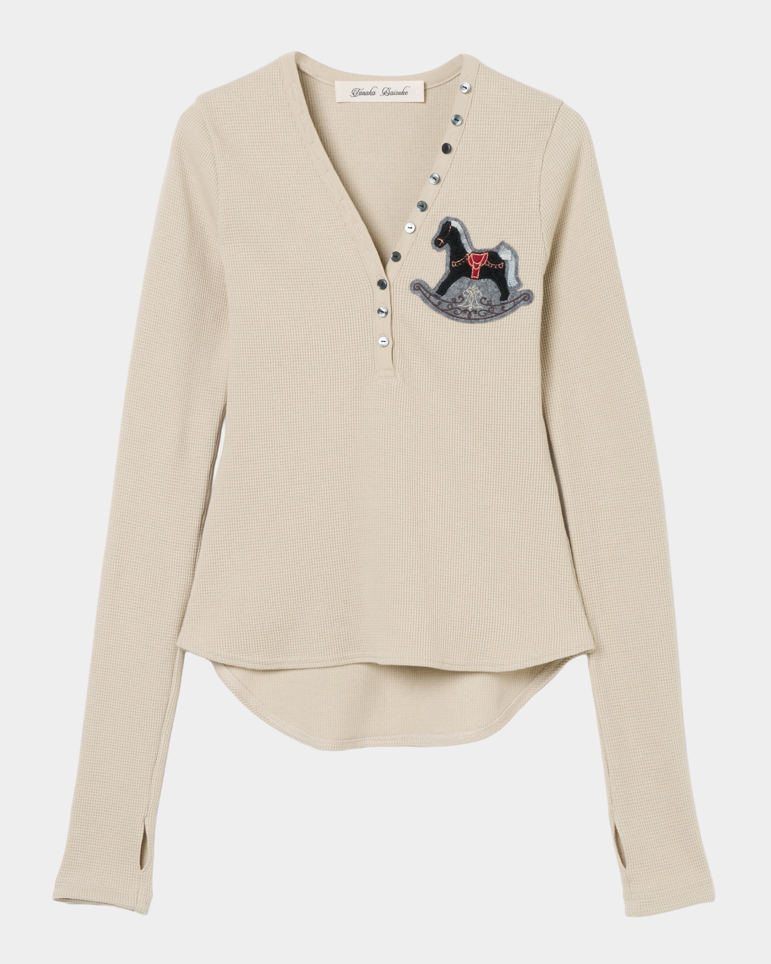 tanakadaisuke(タナカダイスケ)|トップス|rocking horse patch thermal