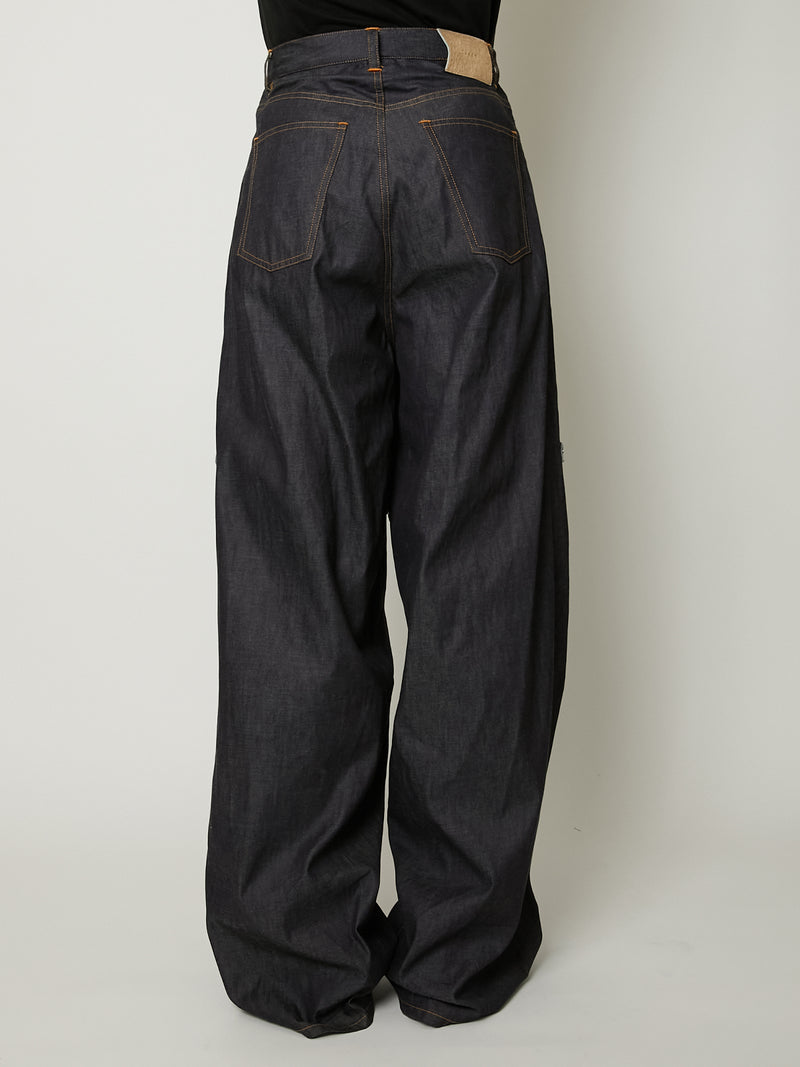 SCULPTURE DENIM WIDE PANTS – TAAKK