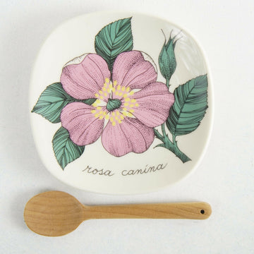 ARABIA Esteri Tomura Botanica Plate with Dog Rose - Nordic