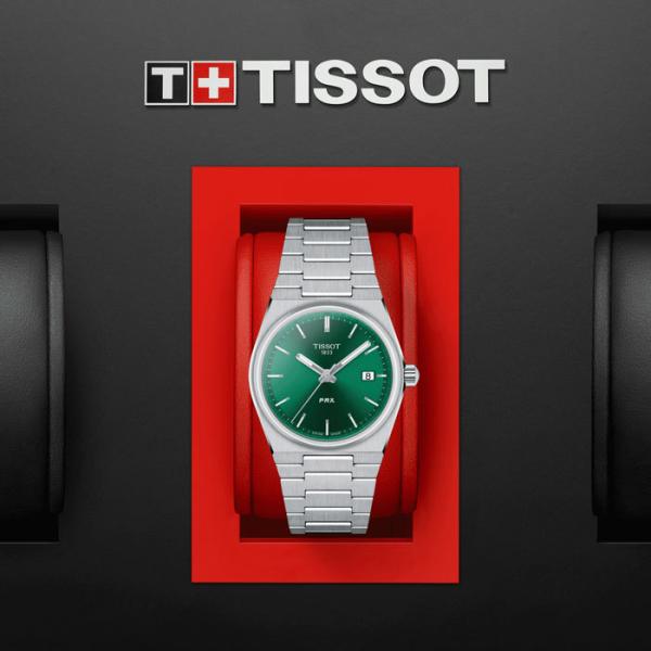 ティソ 腕時計 TISSOT PRX ピーアールエックス 35mm グリーン文字盤