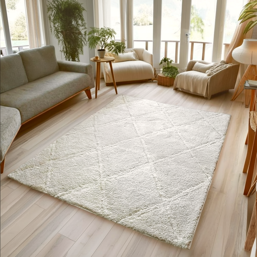 NEW ラグ おしゃれ 北欧 2畳 200×200cm 絨毯 厚手 極厚 ふわふわ