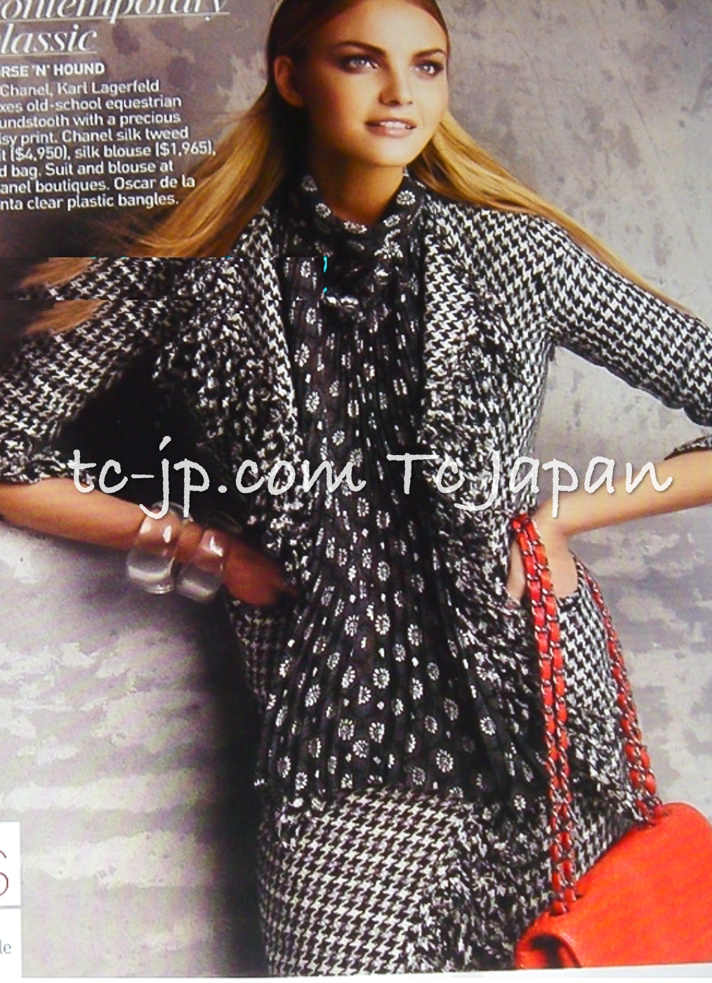 シャネル ジャケット CHANEL ブラック グレー フリンジ ツイード 千鳥