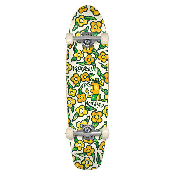 Krooked Skateboard Sam Narvaez Flowers Zip Zinger 7.75