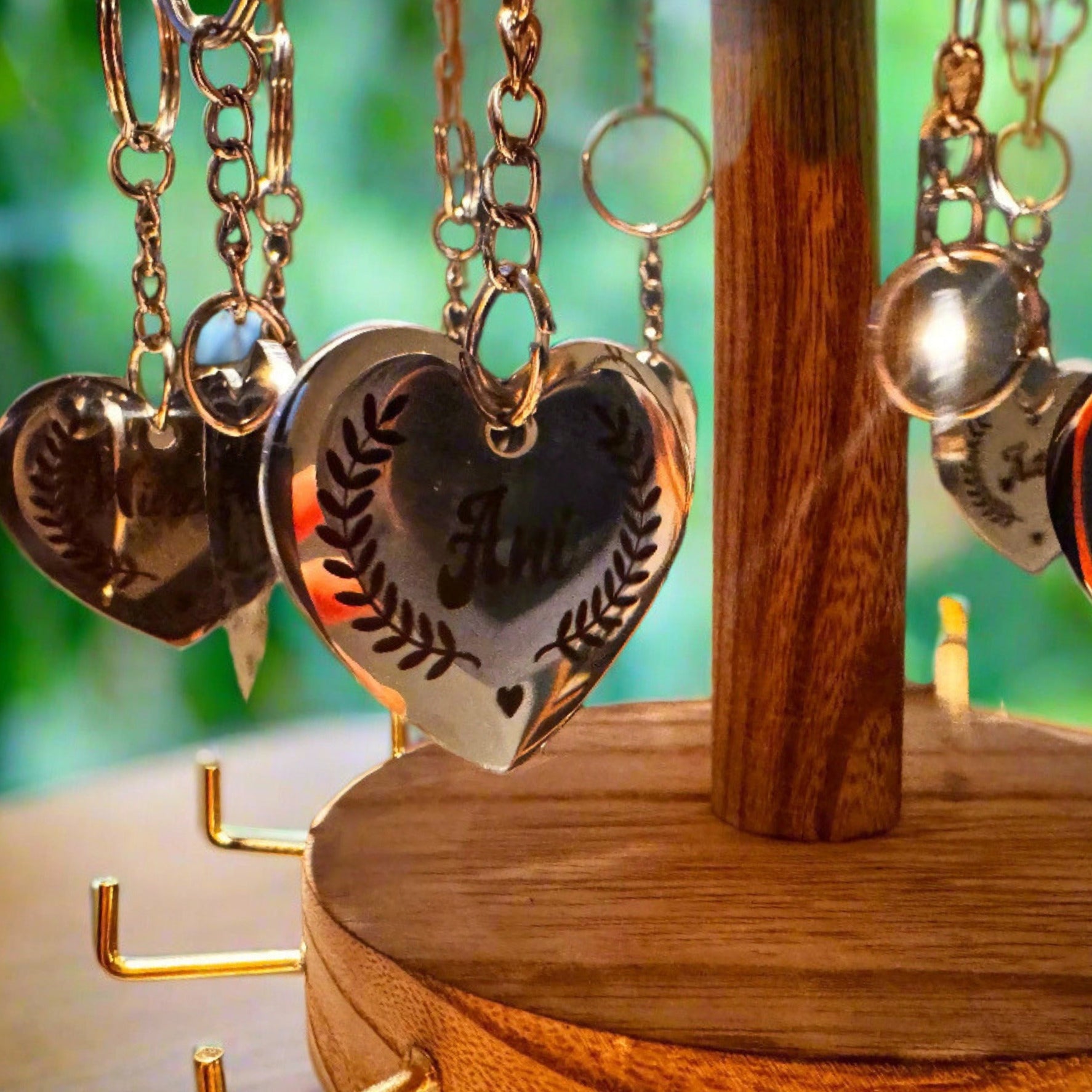 Custom Metal Heart Keychain, Name Tag, Pendant for Pets and People